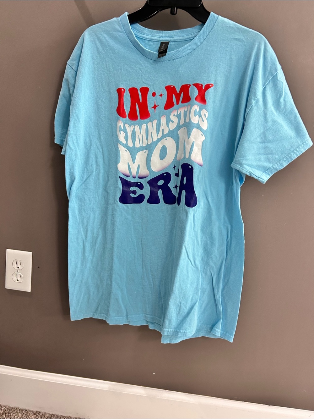 Gildan Light Blue 'In My Gymnastics Mom Era' Graphic Tee